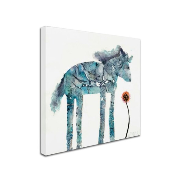 Wyanne 'Blue Painted Pony' Canvas Art,24x24